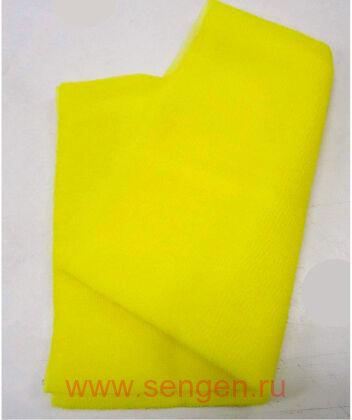 Мочалка для душа OHE Cure 2, средней жесткости из 100% ультратонкого нейлона, жёлтая, размер 28Х110см.