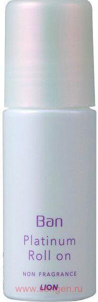 Влагостойкий дезодорант-антиперспирант LION Ban Platinum Roll On, с длительным действием, без аромата, 40мл.