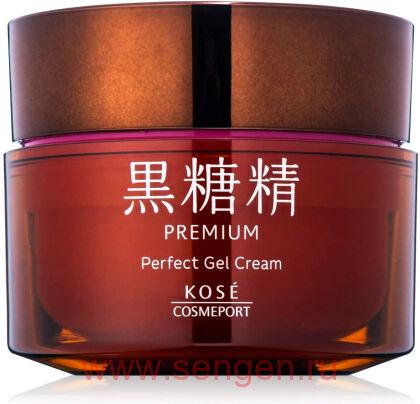 Многофункциональный гелевый крем для лица KOSE Kokutousei Premium Perfect Gel Cream, с экстрактом ферментированного коричневого сахара и натуральными растительными маслами, 100г.