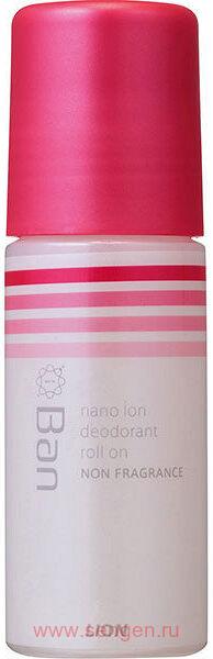 Дезодорант-антиперспирант роликовый LION Ban Roll On, нано-ионный, без аромата, 40мл.