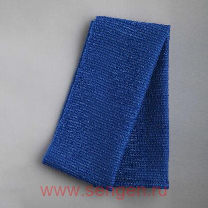 Мочалка массажная AISEN Men's Skin Texture мужская, жесткая, удлиненная, 25Х120см, синяя.