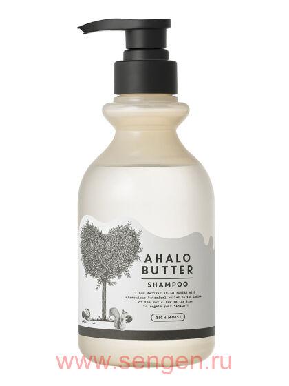 Увлажняющий пенный шампунь AHALO BUTTER Shampoo Rich Moist с тропическими маслами и кленовым сиропом (без сульфатов и силикона), 500мл.