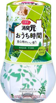 Жидкий дезодорант для комнаты KOBAYASHI Shoshugen for Room Hygge Time Healing Hinoki «Хиноки», с ароматом кипариса и нотками цитрусов и зелени, 400мл.