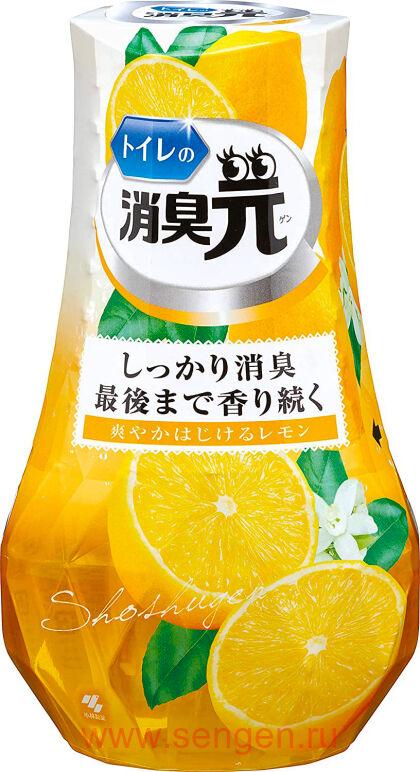 Жидкий дезодорант для туалета KOBAYASHI Shoshugen for Toilet Fresh Lemon, с ароматом лимона, 400мл.