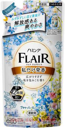 Кондиционер-смягчитель для белья KAO Flair Fragrance Flower Harmony, с ароматом цветочной гармонии, мягкая упаковка, 380мл.