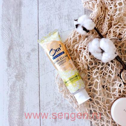 Отбеливающая зубная пастаSUNSTAR Ora2 Premium, премиум, с цитрусово-мятным вкусом, 100г.