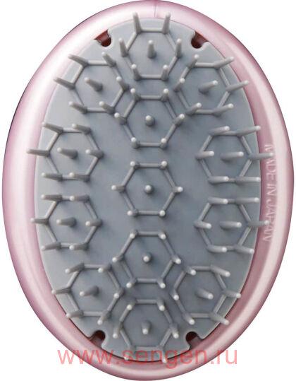 Массажная щетка для мытья головы VeSS Hairdressing Smooth Shampoo Brush, нежно розовая.