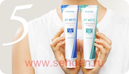 Зубная паста SUNSTAR AP-White Refresh Mint, комплексного действия «Пять в одном», со вкусом освежающей мяты, 110г.