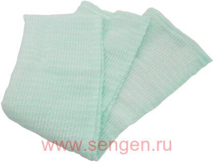 Массажная мочалка AISEN BUBBRICH, с высоким пенообразованием, средней жесткости, 28Х100см.