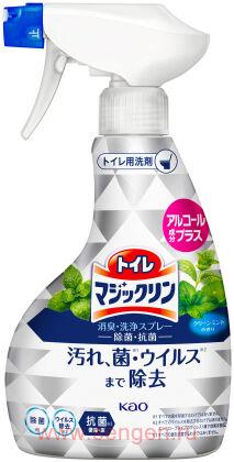 Чистящее и дезодорирующее средство для туалета KAO Toilet Magiclean Deodorant & Clean Spray, для быстрой и легкой уборки, с ароматом мяты и цитрусов, 380мл.