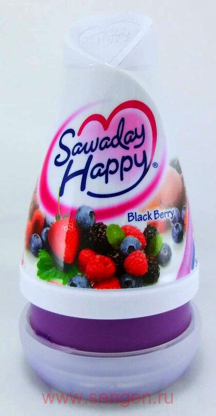 Освежитель воздуха для комнаты KOBAYASHI Sawaday Happy Black Berry, с ароматом сочной ежевики и фруктов, 150г.