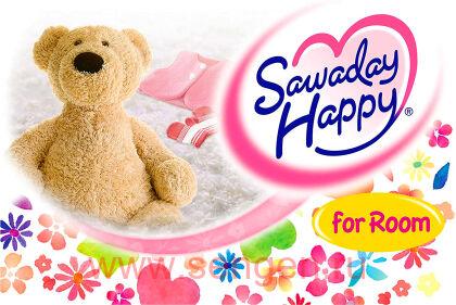 Освежитель воздуха для комнаты KOBAYASHI Sawaday Happy Baby Powder, с нежным ароматом детской присыпки, 150г.