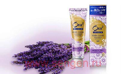 Отбеливающая зубная паста SUNSTAR Ora2 Premium, премиум, со вкусом лаванды и мяты, 100г.