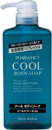 Жидкое мыло для тела KUMANO YUSHI Pharmaact Cool, с охлаждающим и освежающим эффектом, 550мл.