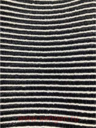 Мочалка массажная мужская AISEN Men's Body Towel Super Hard, сверхжесткая, удлиненная, чёрная в белую полоску, размер 25Х120см.