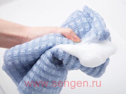 Массажная мочалка AISEN Foam Holic жесткая, серебристая, 28Х100см.