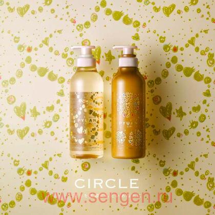 Кондиционер для волос KAO Merit Pyuan "Circle", с ароматом персика и сливы, 425мл.