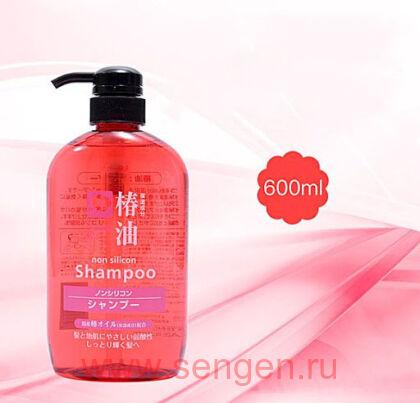 Шампунь для ухода за поврежденными волосами KUMANO YUSHI Tsubaki Oil Damage Care, с натуральным маслом камелии, 600мл.