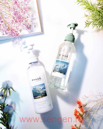 Кондиционер для волос KAO Merit Pyuan "Natural", с ароматом мяты и ландыша, 425мл.