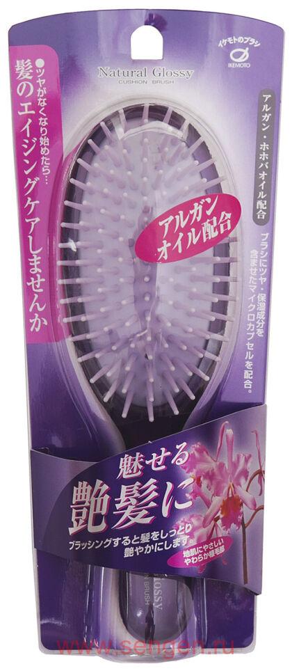 Щетка Ikemoto Natural Glossy Brush, для восстановления структуры волос и придания блеска.