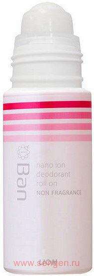 Дезодорант-антиперспирант роликовый LION Ban Roll On, нано-ионный, без аромата, 40мл.
