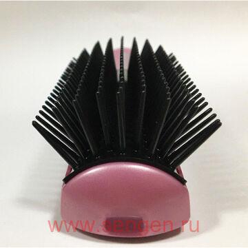 Щетка массажная VeSS Mineralion Brush Large, для сухих, ослабленных волос, с минералами горных пород, большая, розовая.