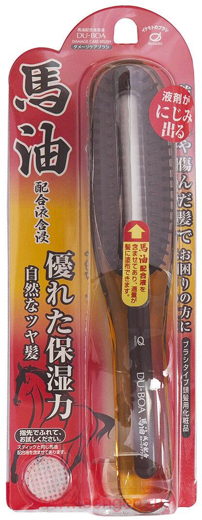 Щетка для поврежденных волос Ikemoto Du-Boa Horse Oil Damage Care Brush, с лошадиным маслом.