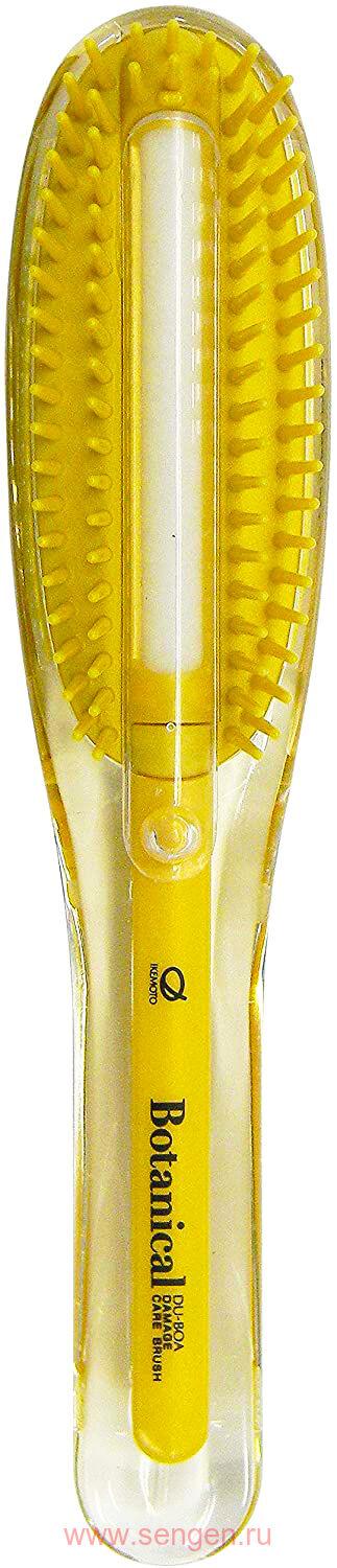 Щетка IKEMOTO Botanical Amani Oil, с силиконовым стержнем, для ухода за поврежденными волосами, с маслом льна, 1шт.