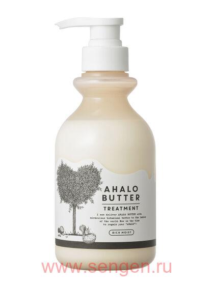 Увлажняющий бальзам-ополаскиватель AHALO BUTTER Treatment Rich Moist с тропическими маслами, йогуртом и медом (без сульфатов), 500мл.