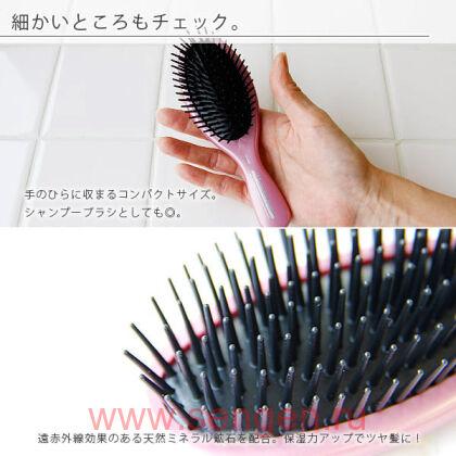 Щетка массажная VeSS Mineralion Brush, для сухих, ослабленных волос с минералами горных пород, круглая, розовая.