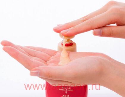 Многофункциональная увлажняющая эссенция KOSE Grace One Moist Lift Perfect Essence, для ухода за зрелой кожей лица, с нежным ароматом прованской розы, 230мл.