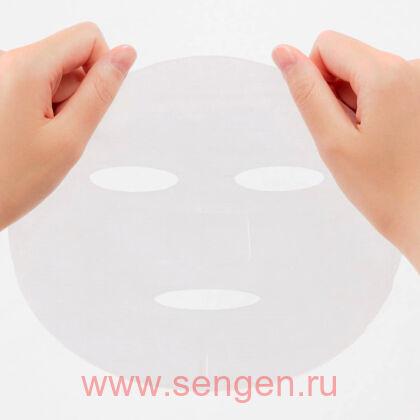 Увлажняющая и тонизирующая тканевая маска KOSE Clear Turn CICA Moist Mask, для ухода за подверженной раздражению кожей лица, с экстрактом центеллы азиатской, 40шт в мягкой zip-упаковке.