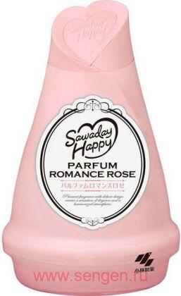 Освежитель воздуха для комнаты KOBAYASHI Sawaday Happy Parfum Romance Rose, с романтическим ароматом розы и сладких фруктов, 120г.