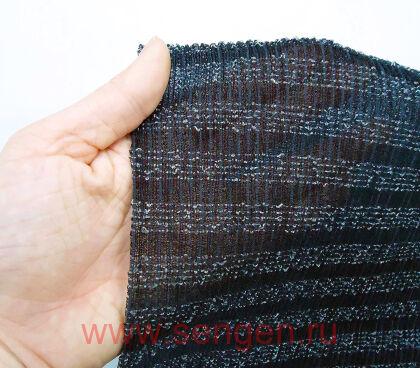 Массажная мочалка OHE AWAYUKI "Увлажняющая пена" сверхжесткая, удлиненная, чёрная, 28Х120см.