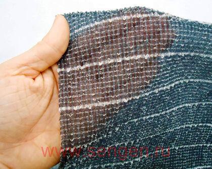 Массажная мочалка OHE AWAYUKI "Увлажняющая пена", жесткая, серая, 28Х100см.