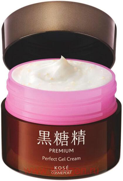 Многофункциональный гелевый крем для лица KOSE Kokutousei Premium Perfect Gel Cream, с экстрактом ферментированного коричневого сахара и натуральными растительными маслами, 100г.
