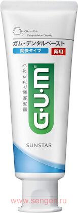 Зубная паста SUNSTAR Gum Dental Paste Refreshing Type, для защиты зубов и десен, с освежающим вкусом мяты, 120г.
