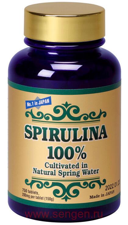 Спирулина 100% Algae Spirulina 100%, 750 таблеток.
