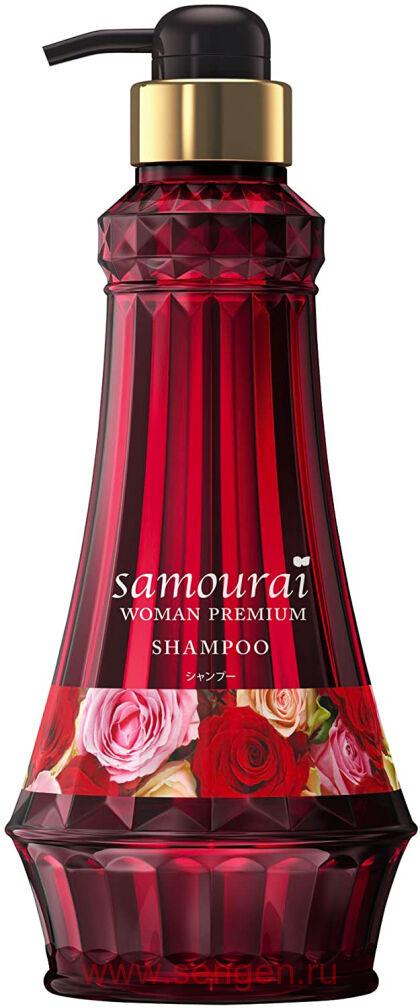Шампунь для волос восстанавливающий и увлажняющий SPR JAPAN Samourai Woman Premium, с великолепным ароматом роз, 550мл.