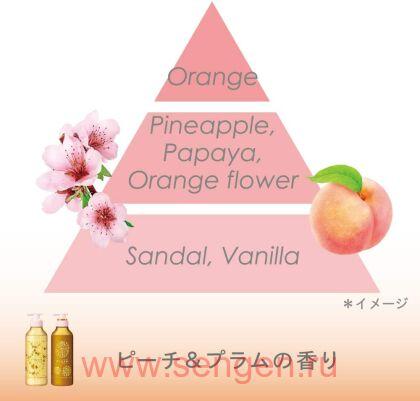 Кондиционер для волос KAO Merit Pyuan "Circle", с ароматом персика и сливы, 425мл.