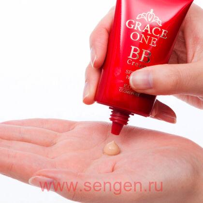 Увлажняющий BB крем для зрелой кожи KOSE Grace One BB Cream 02, натуральный бежевый, 50г.