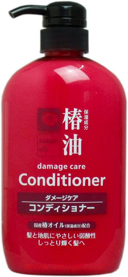 Кондиционер для ухода за поврежденными волосами KUMANO YUSHI Tsubaki Oil Damage Care, с натуральным маслом камелии, 600мл.