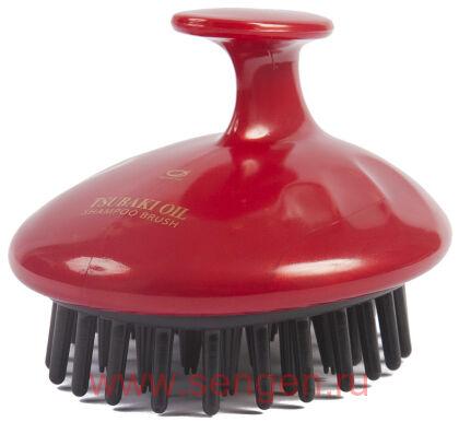 Щётка массажная и очищающая Ikemoto Tsubaki Shampoo Brush, с маслом камелии японской.