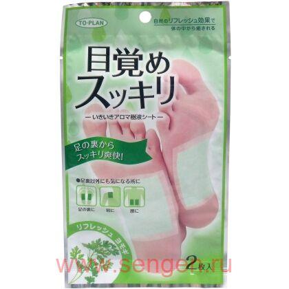 Шлаковыводящий пластырь TO-PLAN New Iki Sap Sheet Aromatherapy Yomogi с ароматом полыни, 2шт.
