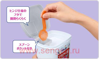 Порошковый кислородный отбеливатель для стойких загрязнений LION Bright Strong Kiwami Powder, с антибактериальным и дезодорирующим эффектом, 570г.