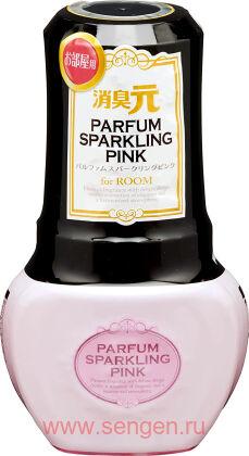 Жидкий дезодорант для комнаты KOBAYASHI Shoshugen for Room Parfum Sparkling Pink, с мягким ароматом розы, жасмина и персиков, 400мл.