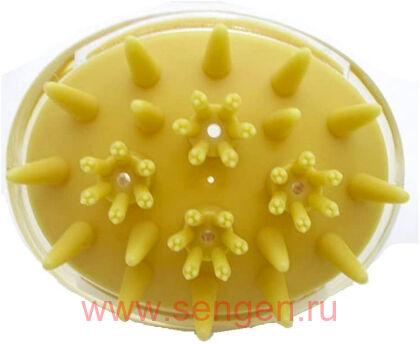 Массажная щётка для мытья волос IKEMOTO Botanical Amani Oil, для ухода за поврежденными волосами, с маслом льна, 1шт.