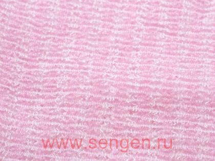 Массажная мочалка AISEN BUBBRICH, с высоким пенообразованием, средней жесткости, розовая, 28Х100см.