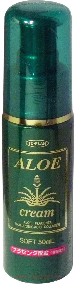Крем для лица TO-PLAN Aloe Cream, с экстрактом алоэ, плацентой, гиалуроновой кислотой и коллагеном 50г.