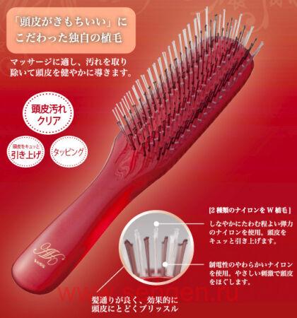 Массажная щетка VeSS Aging Care Hair Brush, для поддержания молодости волос и кожи головы.